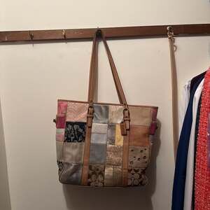 Vintage Coach Patchwork Tote Bag